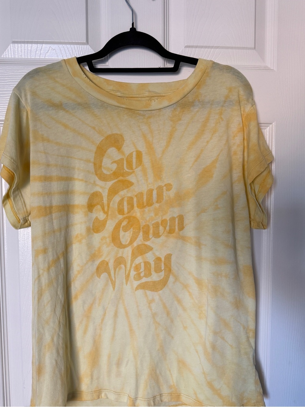 Chaser Yellow Tie-Dye 'Go Your Own Way' Short Sleeve Tee